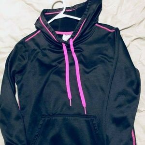 Pink and black hoodie